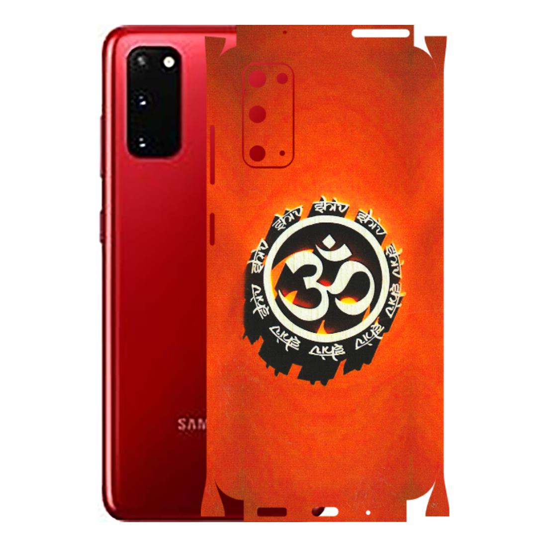 Samsung A/S Series Phone Skins (All Models) - Aum Shiv Orange - 3D Embossed Finish (L-32) Samsung Galaxy S20