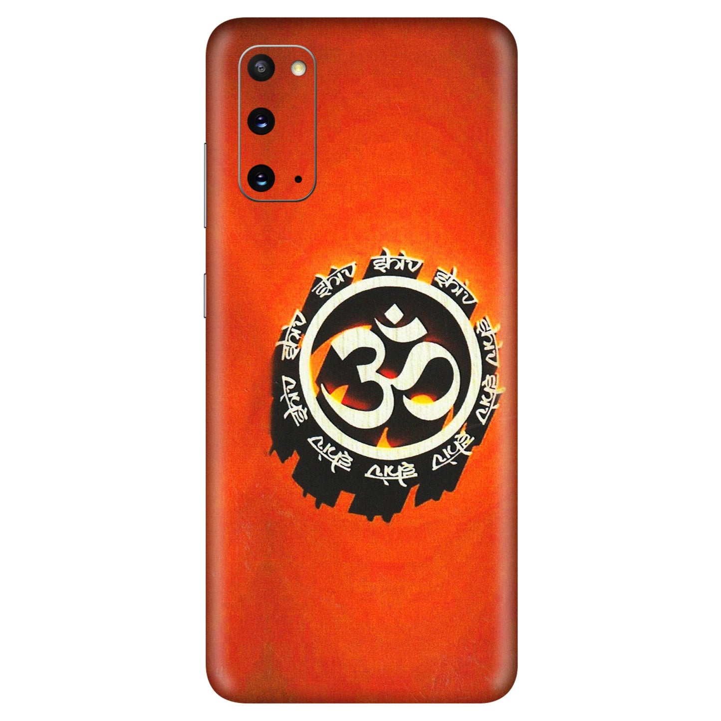 Samsung A/S Series Phone Skins (All Models) - Aum Shiv Orange - 3D Embossed Finish (L-32) Samsung Galaxy S20