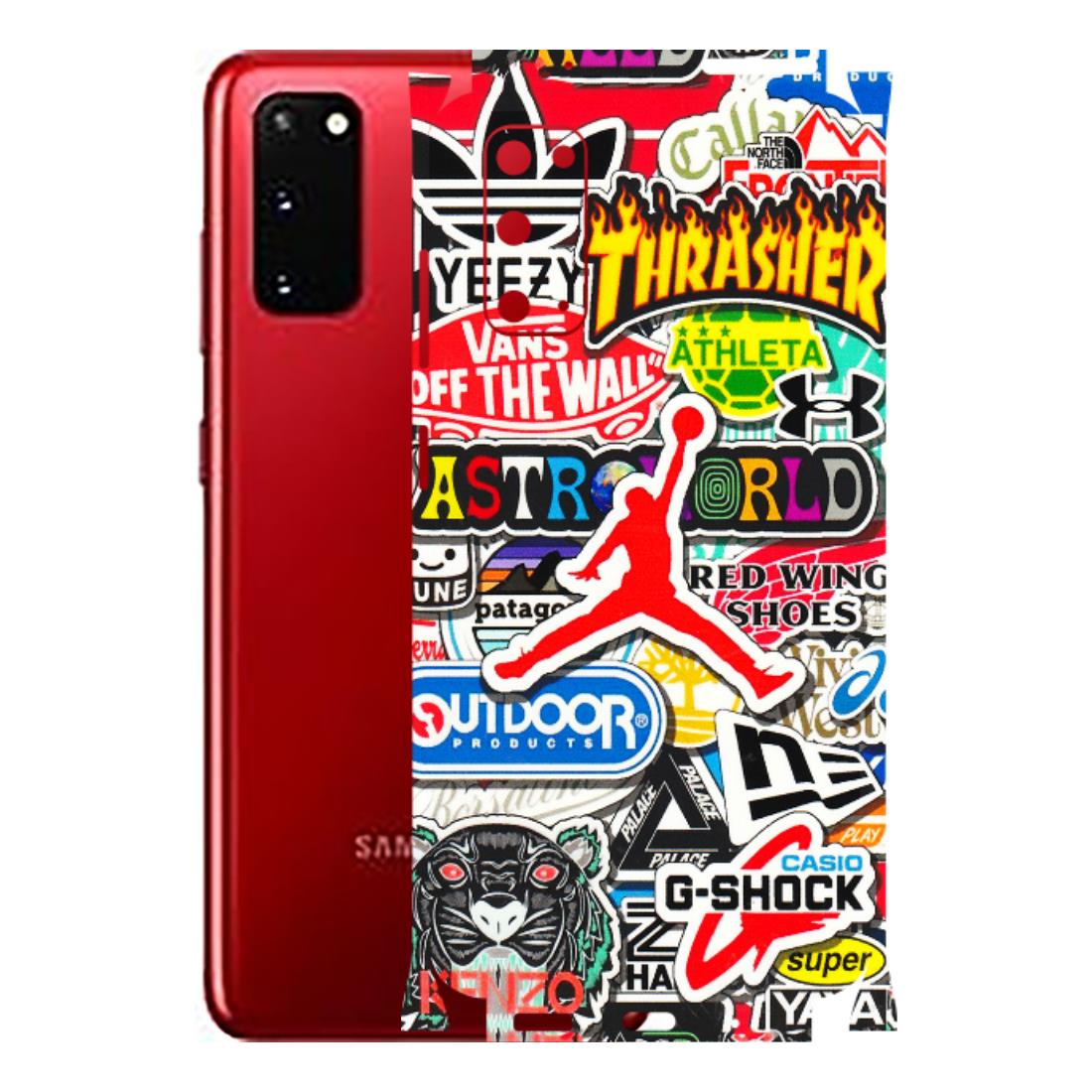 Samsung A/S Series Phone Skins (All Models) - Multi Brands Sticker Graffiti - 3D Embossed Finish (L-37) Samsung Galaxy S20