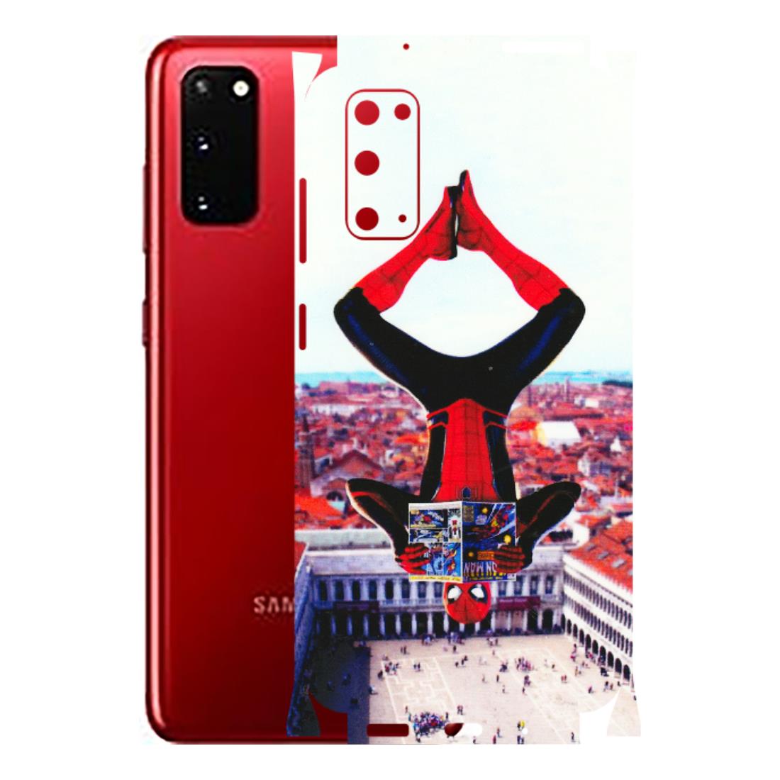Samsung A/S Series Phone Skins (All Models) - Spiderman Hanging - 3D Embossed Finish (L-53) Samsung Galaxy S20