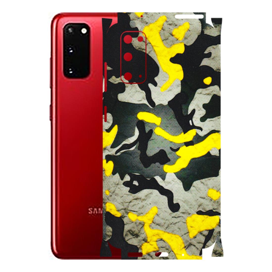 Samsung A/S Series Phone Skins (All Models) - Yellow Camouflage - 3D Embossed Finish (L-61) Samsung Galaxy S20