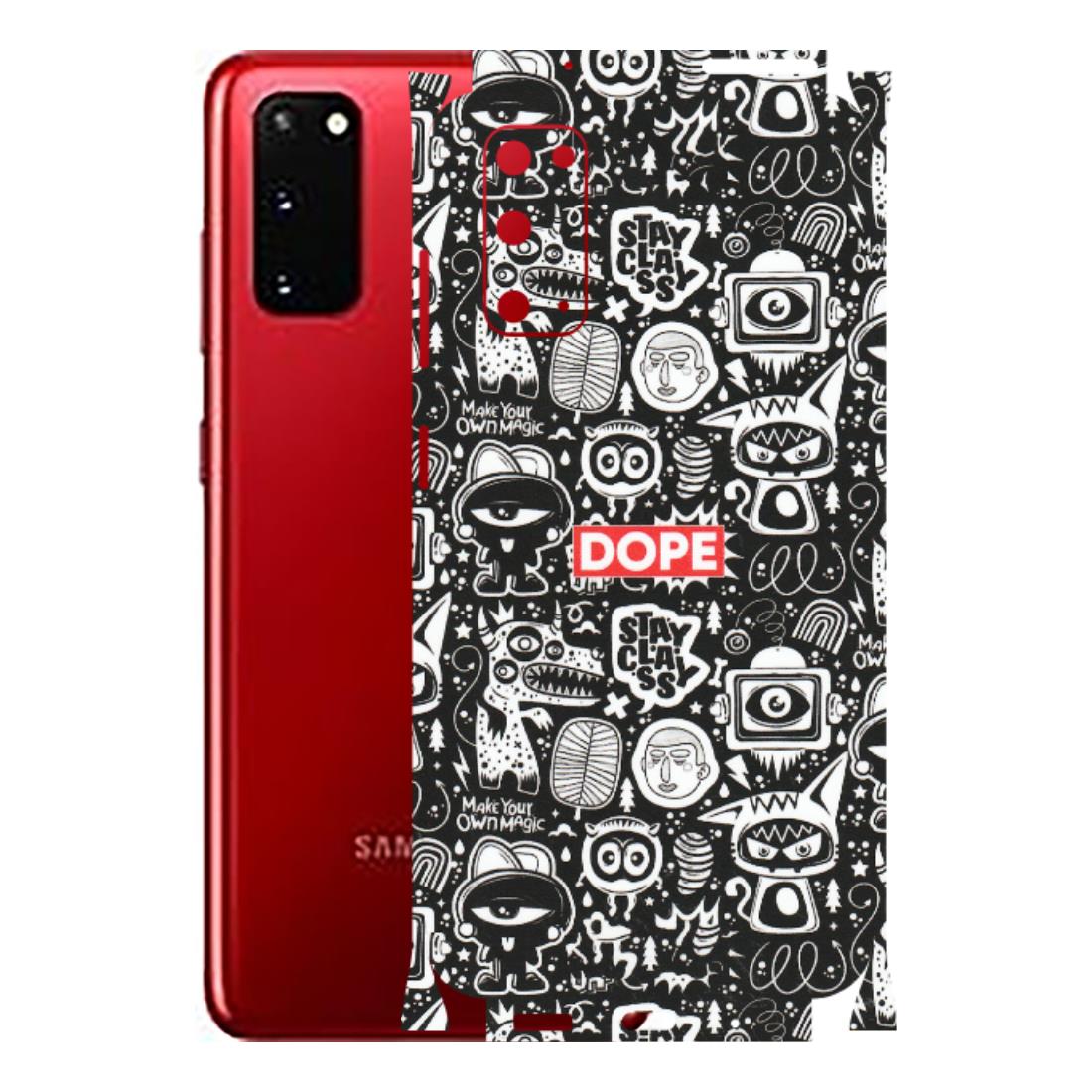 Samsung A/S Series Phone Skins (All Models) - Dope Stay Classy Black Doodles - Matte Finish (M-126) Samsung Galaxy S20