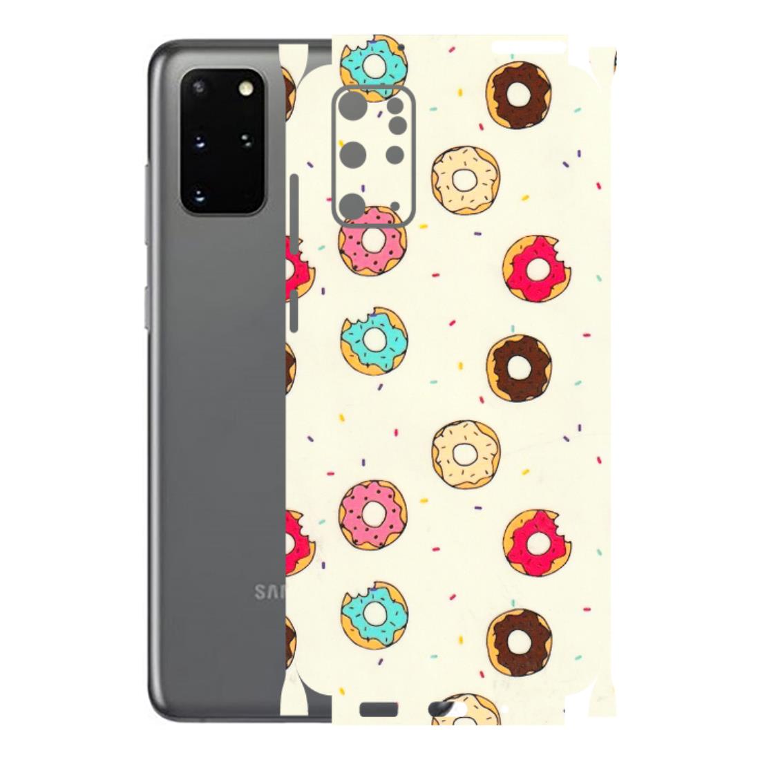 Samsung A/S Series Phone Skins (All Models) - Mini Donuts Doodle Art - 3D Embossed Finish (L-122) Samsung Galaxy S20 Plus