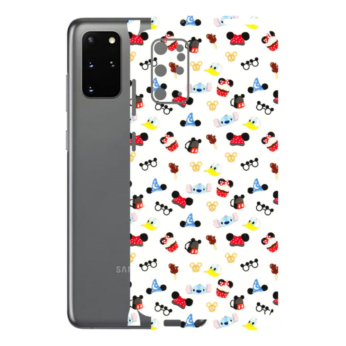 Samsung A/S Series Phone Skins (All Models) - Minnie Mouse & Donald Doodles s - 3D Embossed Finish (L-194) Samsung Galaxy S20 Plus