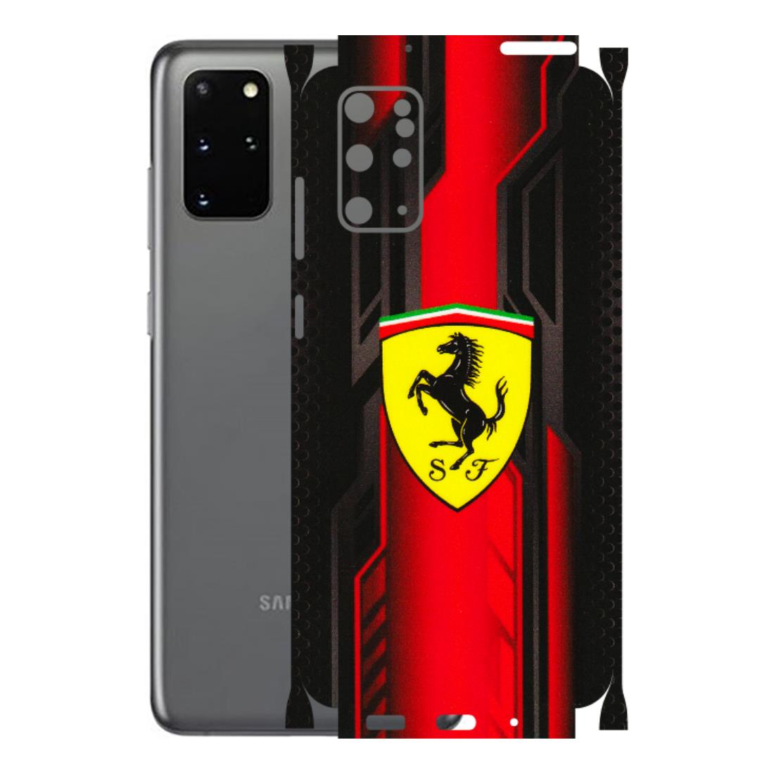 Samsung A/S Series Phone Skins (All Models) - Black Ferrari Logo - 3D Embossed Finish (L-253) Samsung Galaxy S20 Plus