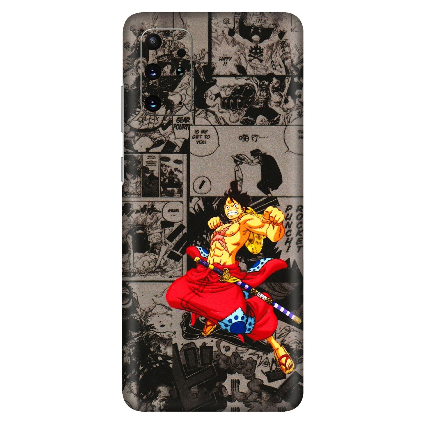 Samsung A/S Series Phone Skins (All Models) - One Piece Rocket Punch Manga - 3D Embossed Finish (L-25) Samsung Galaxy S20 Plus