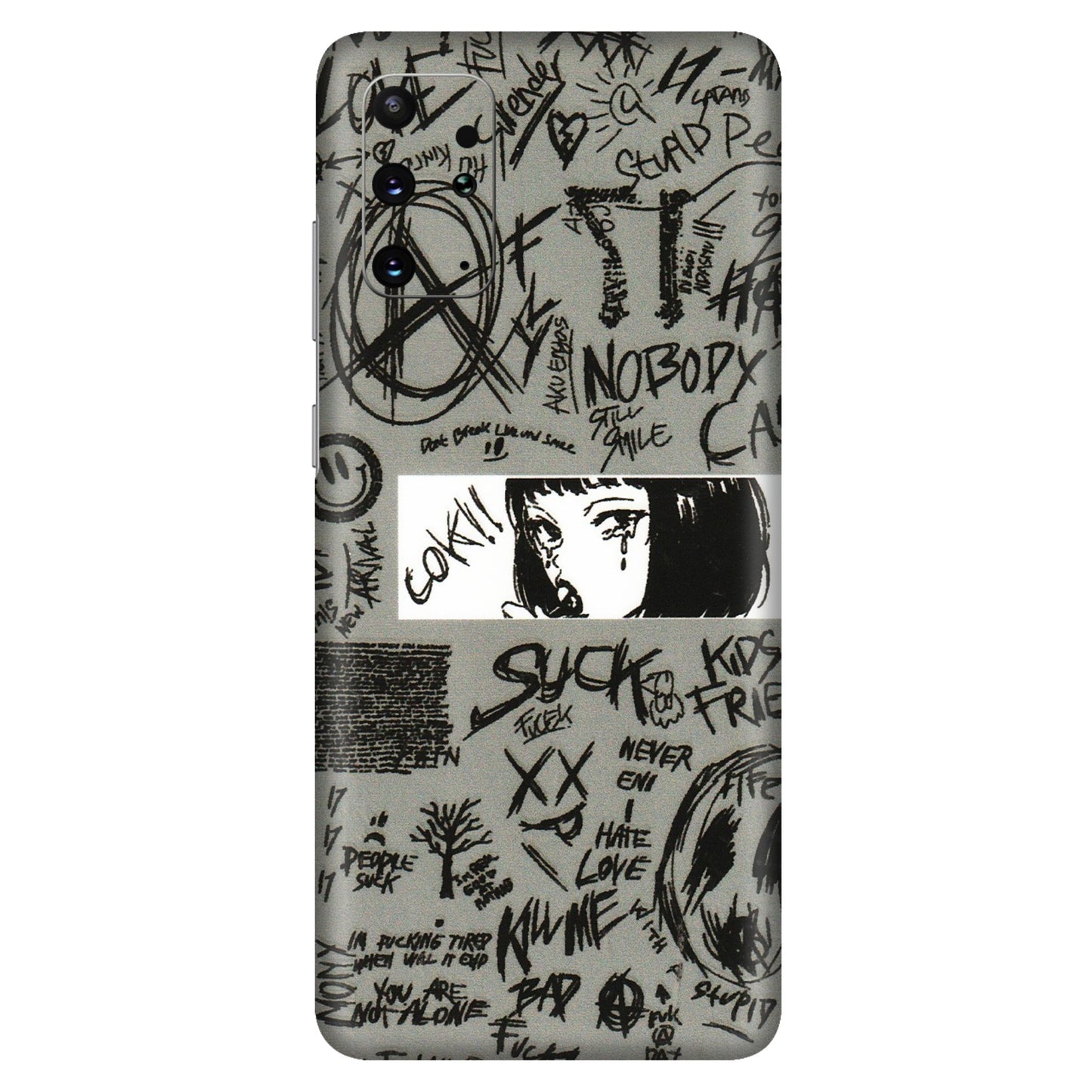 Samsung A/S Series Phone Skins (All Models) - Never Have Love Anime - 3D Embossed Finish (L-260) Samsung Galaxy S20 Plus