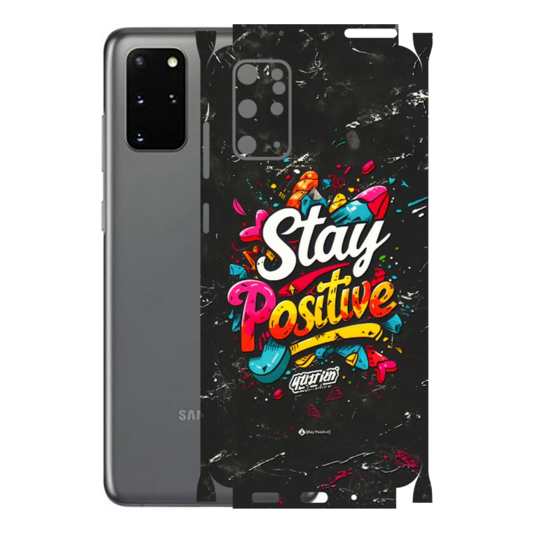Samsung A/S Series Phone Skins (All Models) - Stay Positive Black - 3D Embossed Finish (L-31) Samsung Galaxy S20 Plus