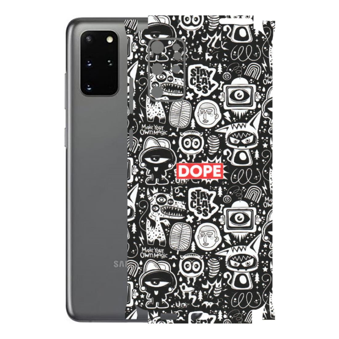 Samsung A/S Series Phone Skins (All Models) - Dope Stay Classy Black Doodles - Matte Finish (M-126) Samsung Galaxy S20 Plus