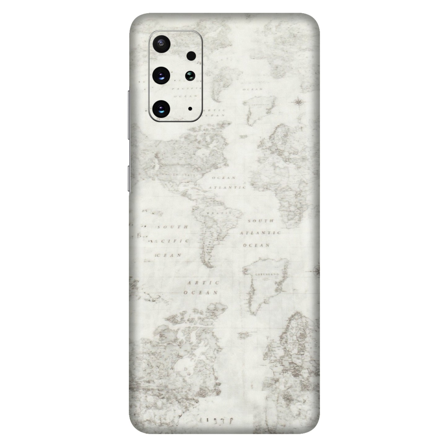 Samsung A/S Series Phone Skins (All Models) - World Travel Map - Transparent Finish (T-04) Samsung Galaxy S20 Plus