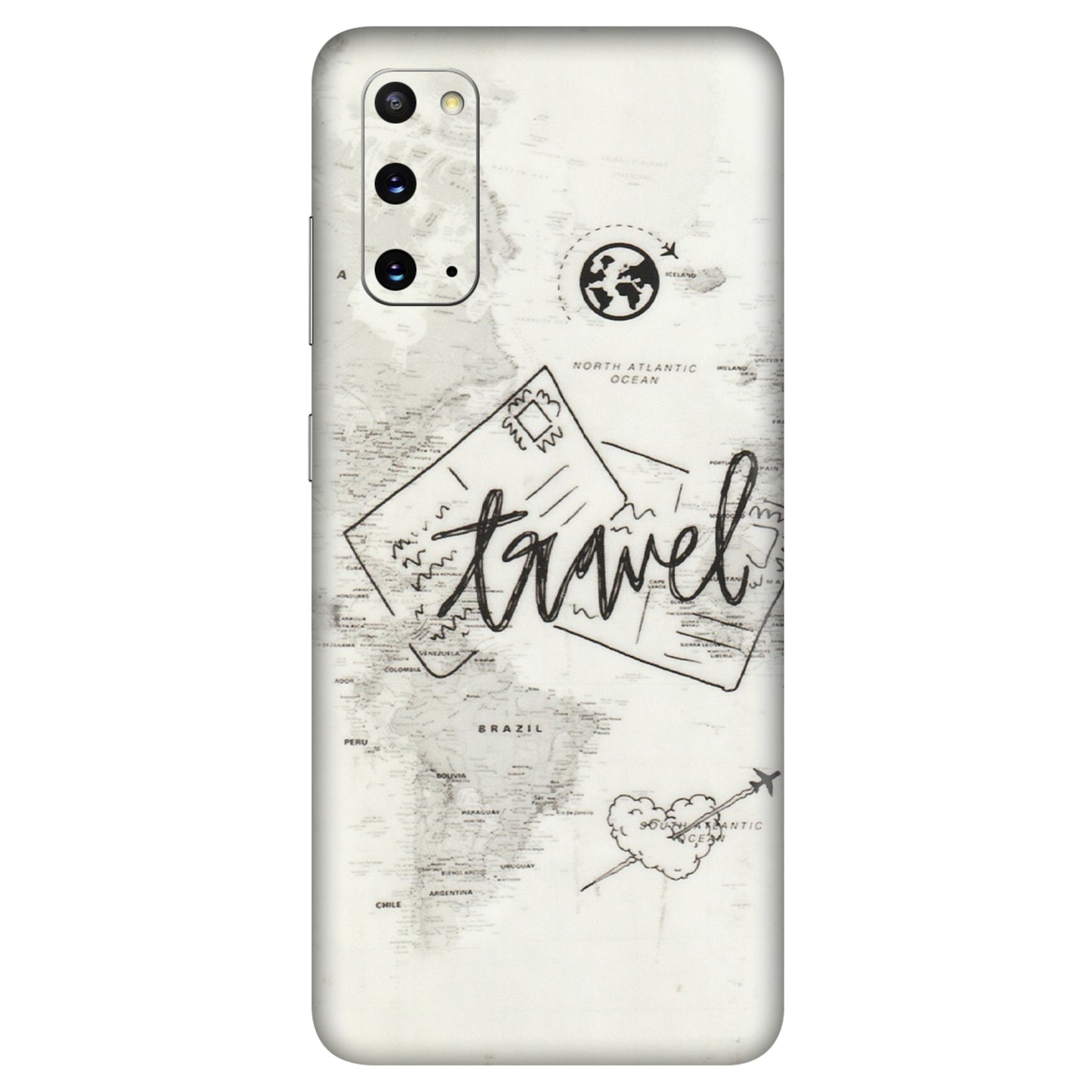 Samsung A/S Series Phone Skins (All Models) - Travel Ticket - Transparent Finish (T-06) Samsung Galaxy S20