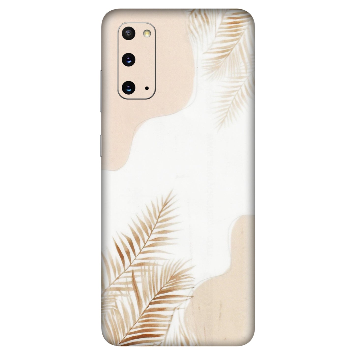 Samsung A/S Series Phone Skins (All Models) - Gold Petals Abstract - Transparent Finish (T-08) Samsung Galaxy S20