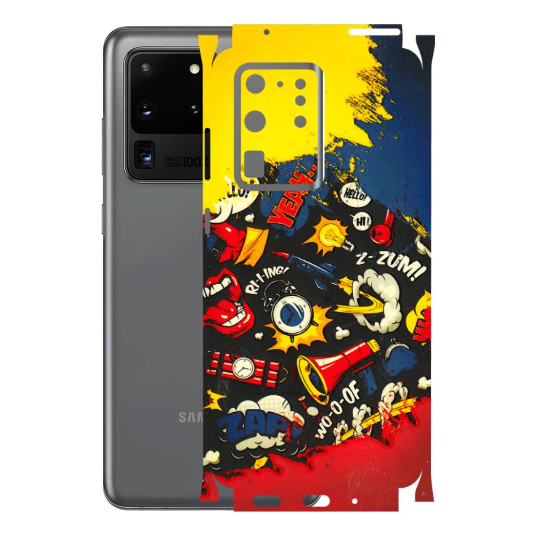 Samsung A/S Series Phone Skins (All Models) - Pacific Doodle Art - 3D Embossed Finish (L-120) Samsung Galaxy S20 Ultra