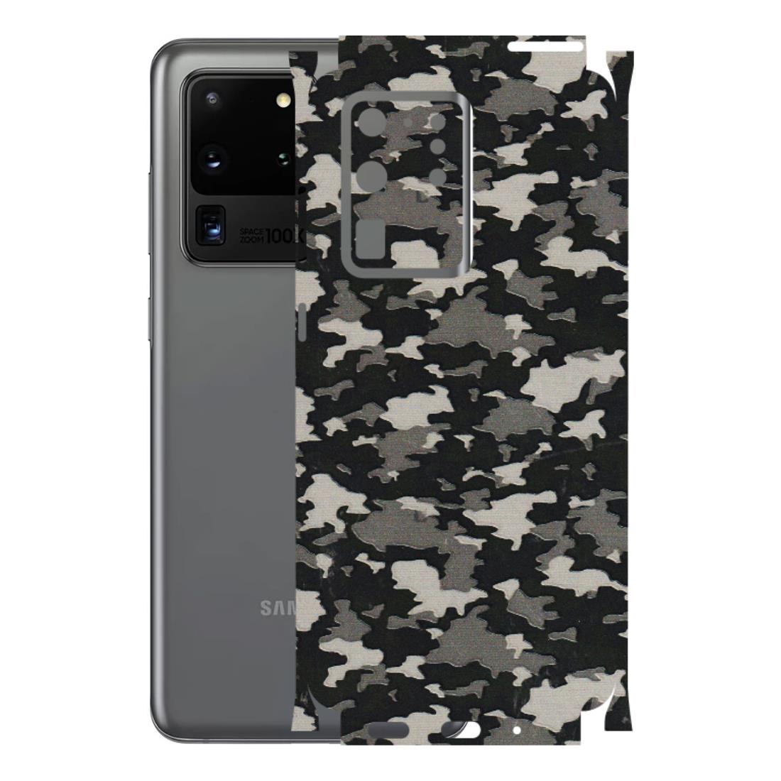 Samsung A/S Series Phone Skins (All Models) - Black/Grey Camoflaunge - 3D Embossed Finish (L-142) Samsung Galaxy S20 Ultra