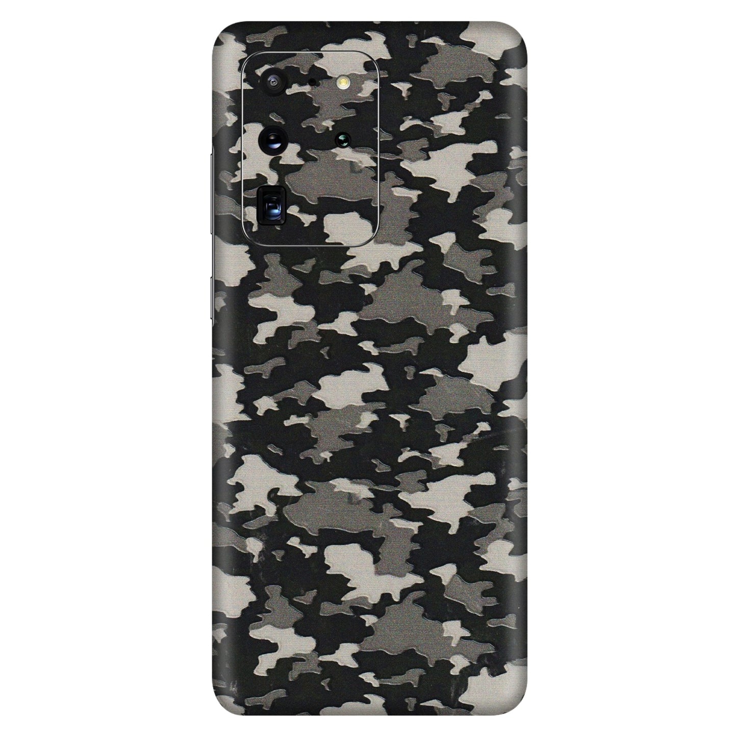 Samsung A/S Series Phone Skins (All Models) - Black/Grey Camoflaunge - 3D Embossed Finish (L-142) Samsung Galaxy S20 Ultra