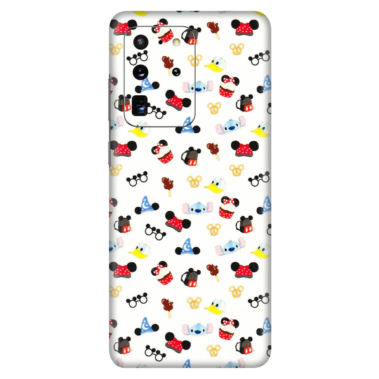 Samsung A/S Series Phone Skins (All Models) - Minnie Mouse & Donald Doodles s - 3D Embossed Finish (L-194) Samsung Galaxy S20 Ultra