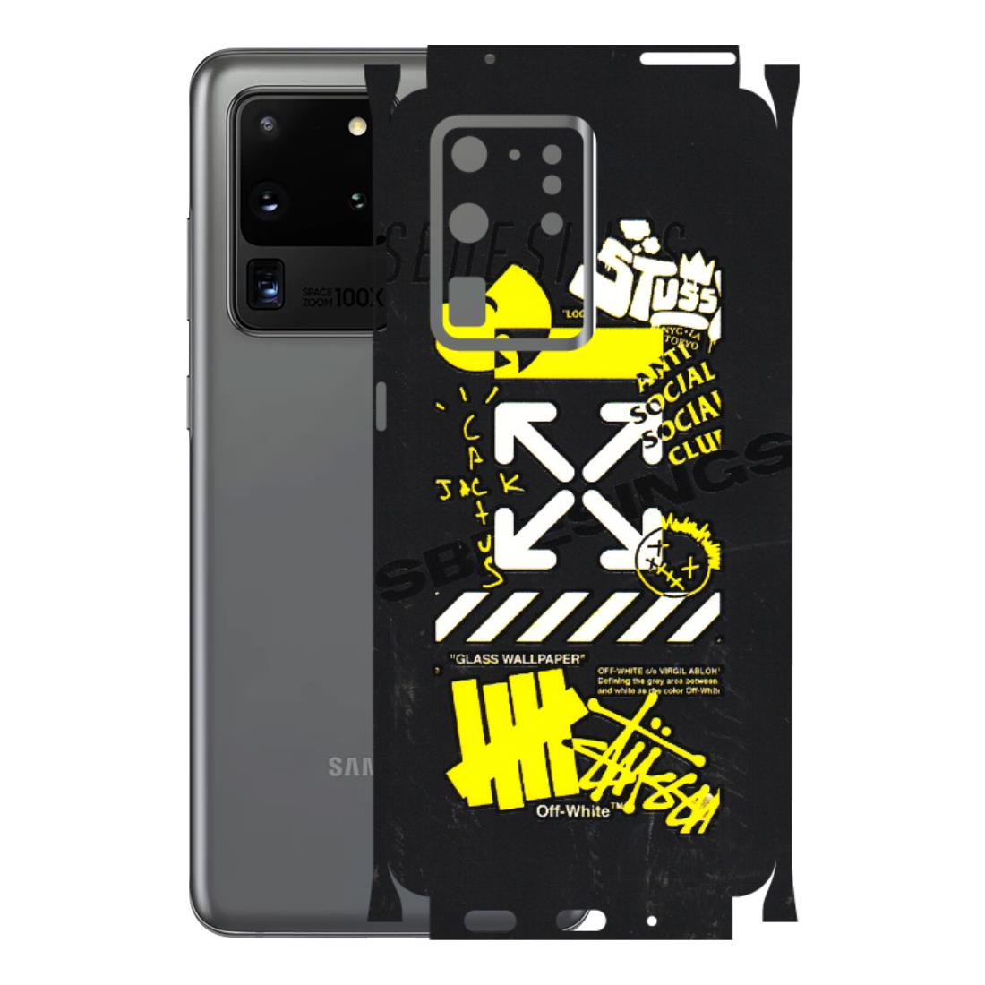 Samsung A/S Series Phone Skins (All Models) - Anti Social Graffiti - 3D Embossed Finish (L-198) Samsung Galaxy S20 Ultra