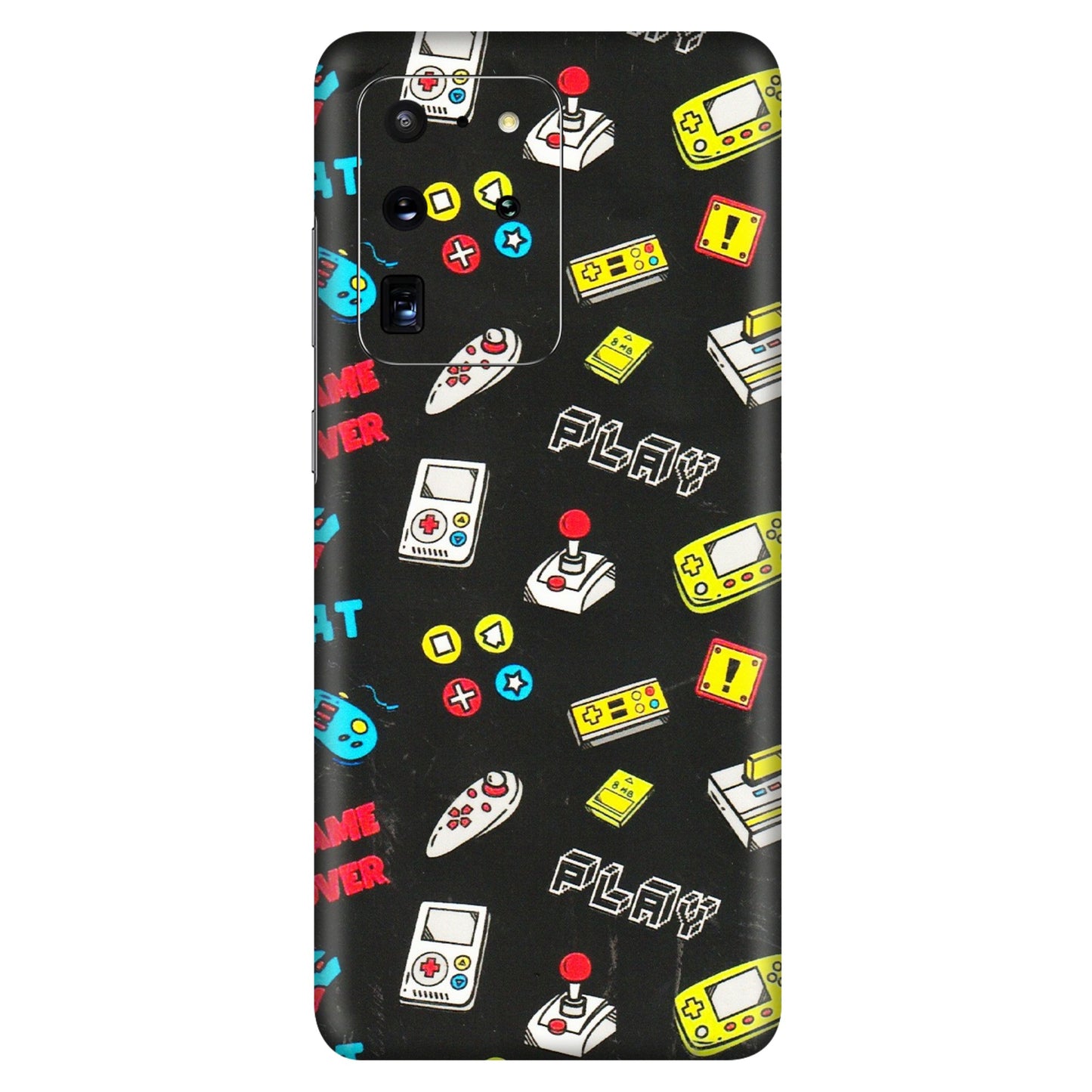 Samsung A/S Series Phone Skins (All Models) - Gaming Doodles - 3D Embossed Finish (L-224) Samsung Galaxy S20 Ultra