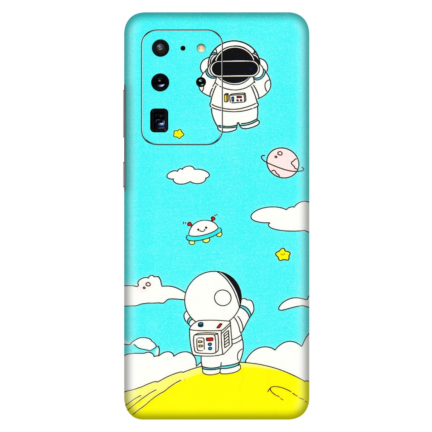 Samsung A/S Series Phone Skins (All Models) - Blue Skies Astro Float - 3D Embossed Finish (L-230) Samsung Galaxy S20 Ultra