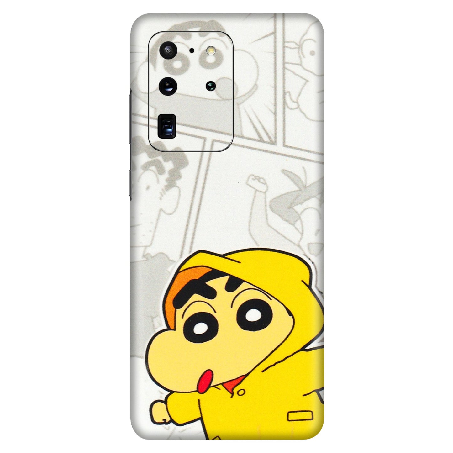 Samsung A/S Series Phone Skins (All Models) - Yellow Shinchan Comic - 3D Embossed Finish (L-246) Samsung Galaxy S20 Ultra