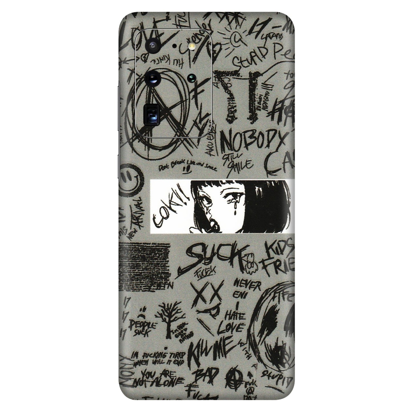 Samsung A/S Series Phone Skins (All Models) - Never Have Love Anime - 3D Embossed Finish (L-260) Samsung Galaxy S20 Ultra