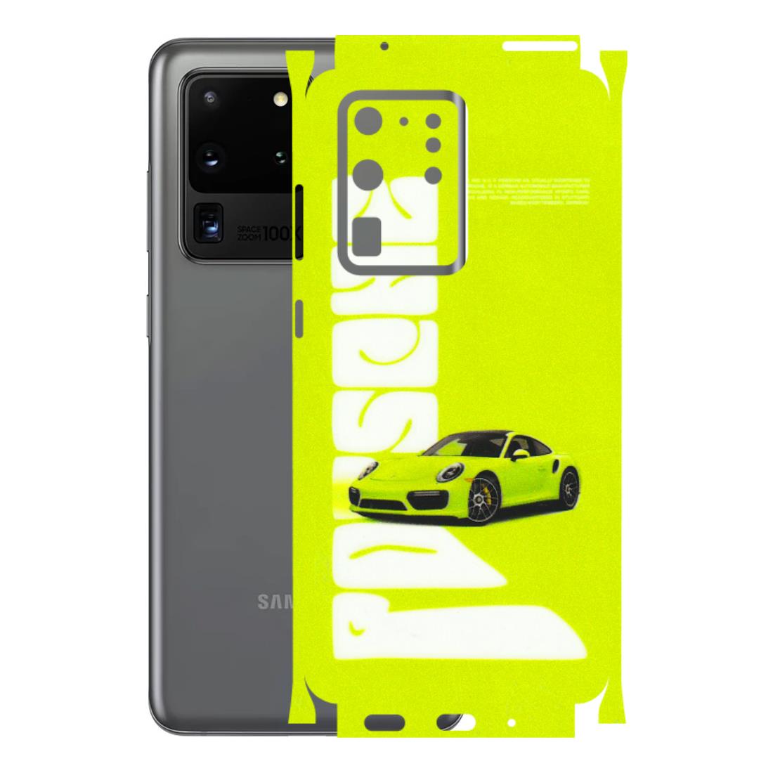 Samsung A/S Series Phone Skins (All Models) - Lime Green Porche - 3D Embossed Finish (L-30) Samsung Galaxy S20 Ultra