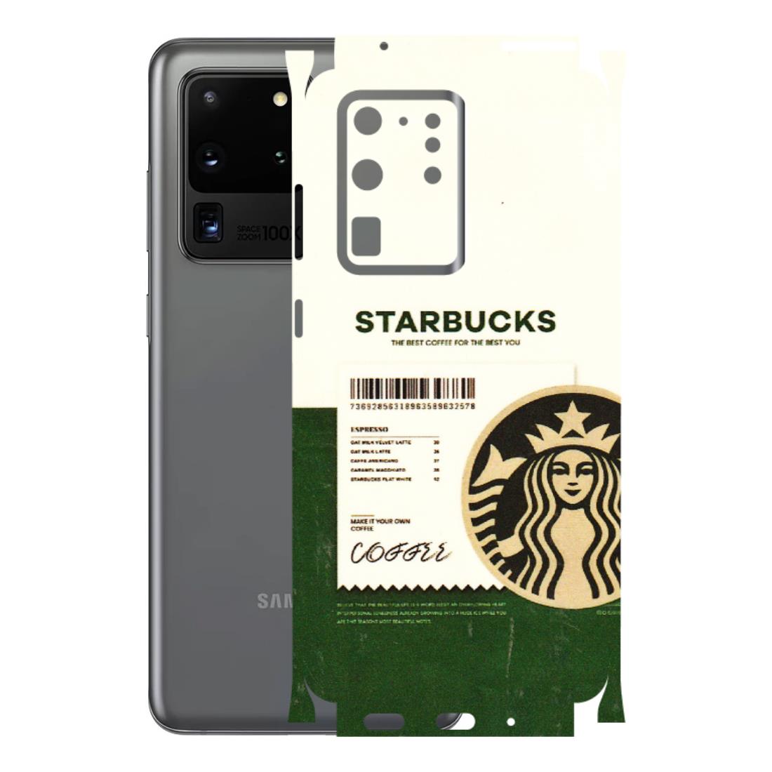 Samsung A/S Series Phone Skins (All Models) - Starbucks Barcode - 3D Embossed Finish (L-308) Samsung Galaxy S20 Ultra
