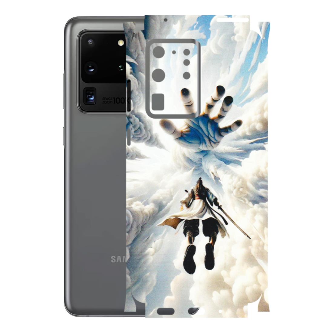 Samsung A/S Series Phone Skins (All Models) - Big Hand With Monkey King - 3D Embossed Finish (L-323) Samsung Galaxy S20 Ultra