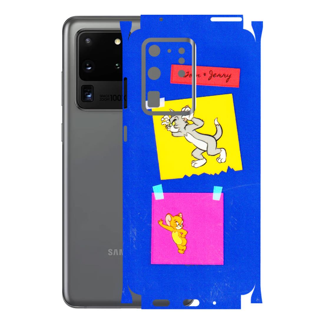 Samsung A/S Series Phone Skins (All Models) - Tom N Jerry Sticky Notes - 3D Embossed Finish (L-88) Samsung Galaxy S20 Ultra