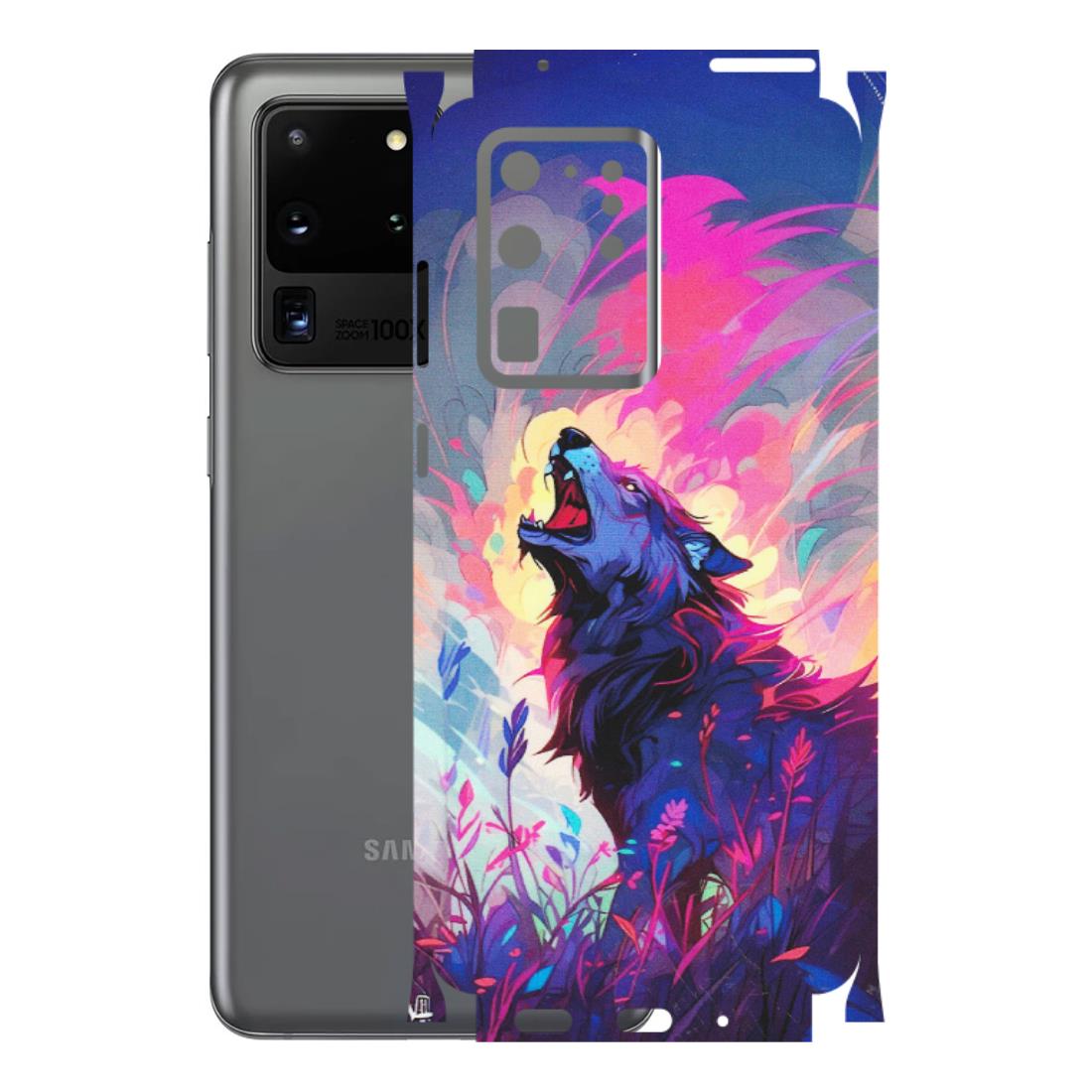 Samsung A/S Series Phone Skins (All Models) - New Wild Wolf Abstract - Matte Finish (M-125) Samsung Galaxy S20 Ultra