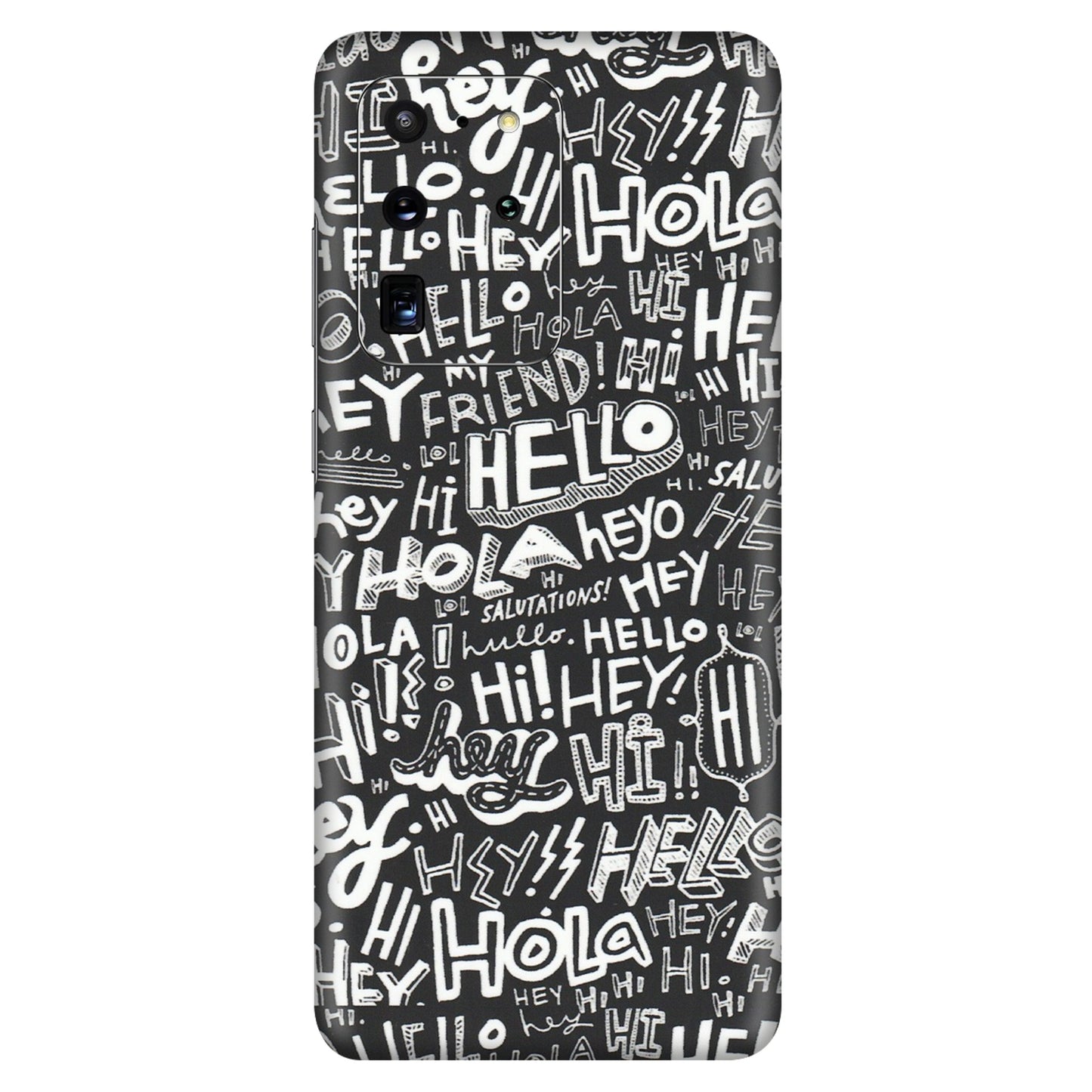 Samsung A/S Series Phone Skins (All Models) - Hi Hello Doodles - Matte Finish (M-25) Samsung Galaxy S20 Ultra