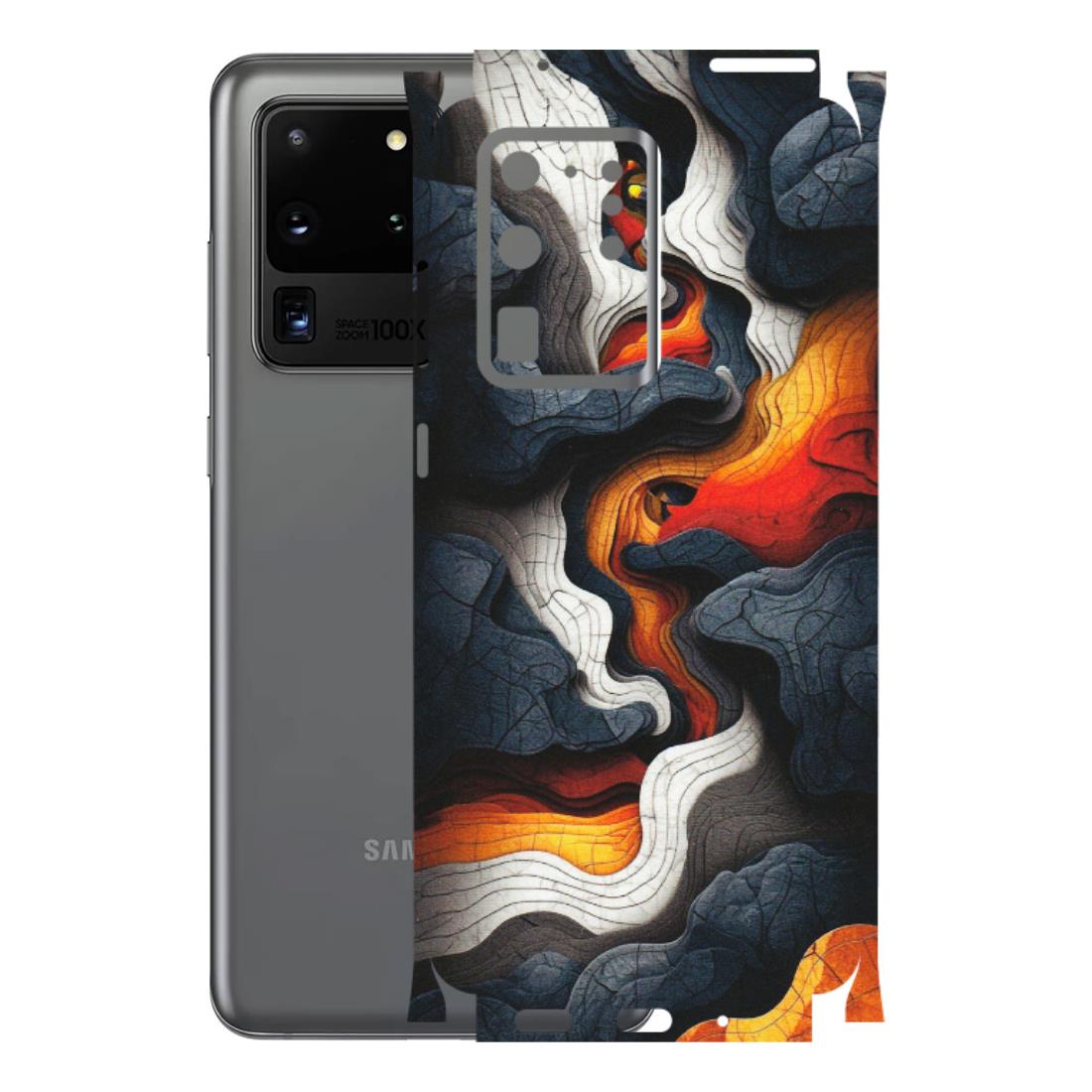 Samsung A/S Series Phone Skins (All Models) - Abstract Volcanic Layers - Matte Finish (M-52) Samsung Galaxy S20 Ultra