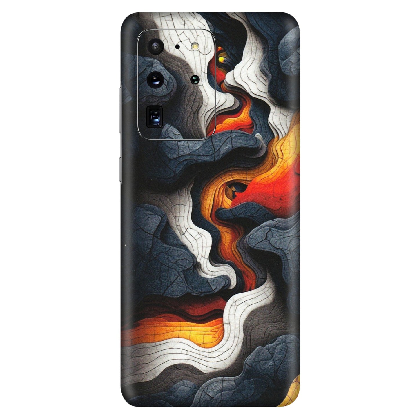 Samsung A/S Series Phone Skins (All Models) - Abstract Volcanic Layers - Matte Finish (M-52) Samsung Galaxy S20 Ultra