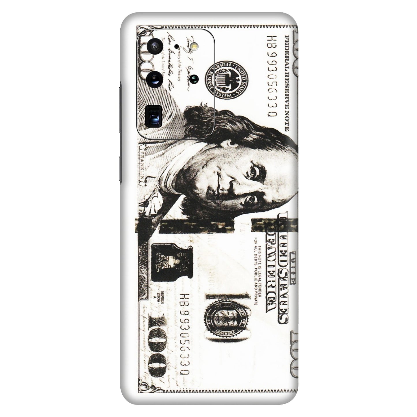 Samsung A/S Series Phone Skins (All Models) - 100 Dollar Currency - Transparent Finish (T-01) Samsung Galaxy S20 Ultra