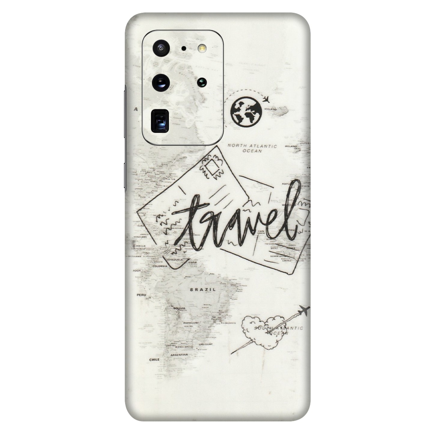 Samsung A/S Series Phone Skins (All Models) - Travel Ticket - Transparent Finish (T-06) Samsung Galaxy S20 Ultra