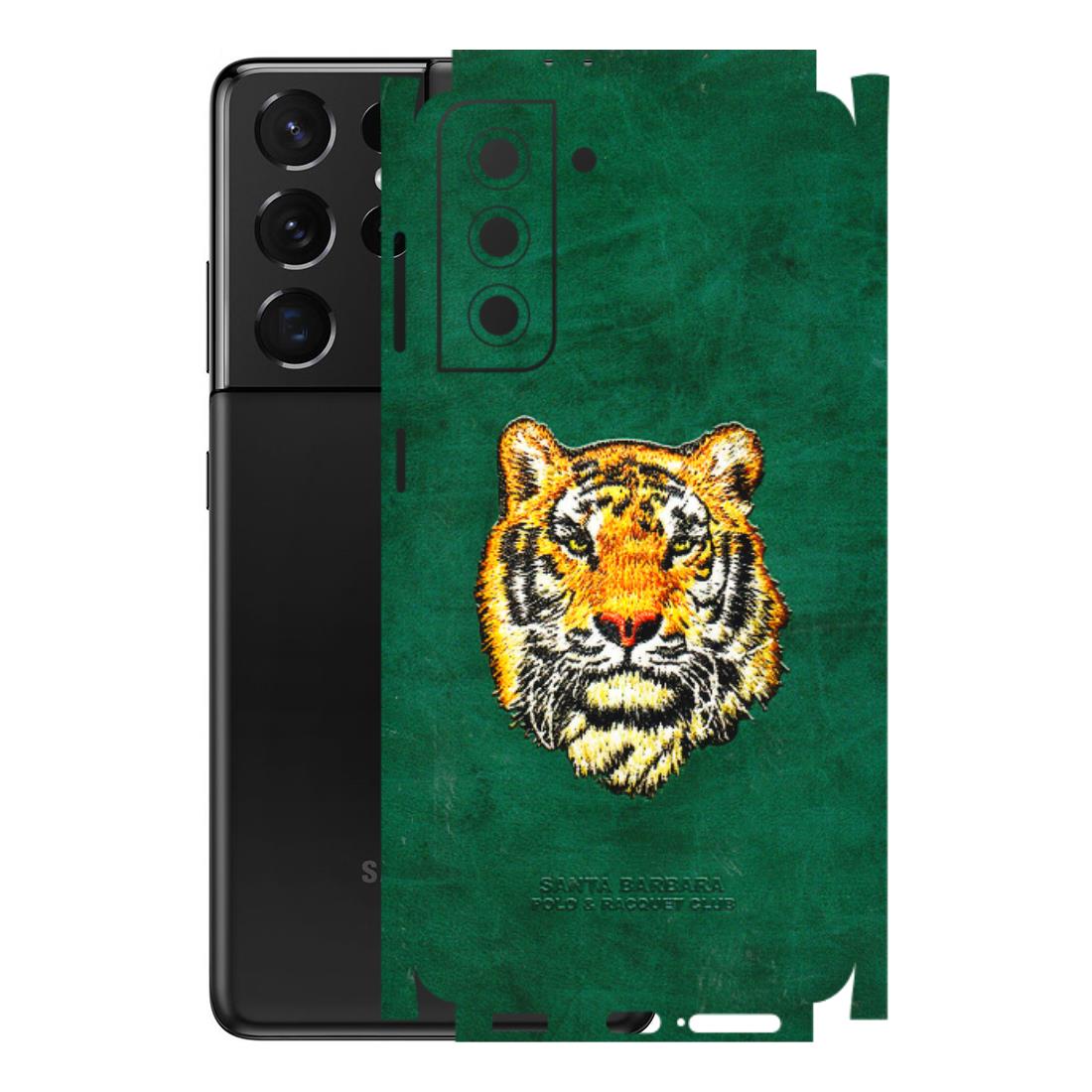Samsung A/S Series Phone Skins (All Models) - Leather Feel Tiger - 3D Embossed Finish (L-111) Samsung Galaxy S21 5G