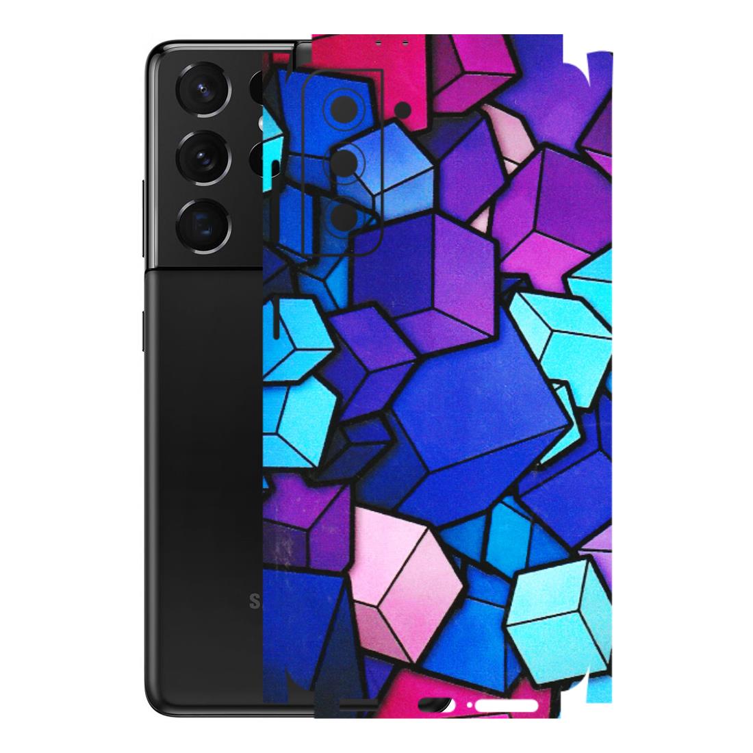 Samsung A/S Series Phone Skins (All Models) - Cube Doodle - 3D Embossed Finish (L-141) Samsung Galaxy S21 5G