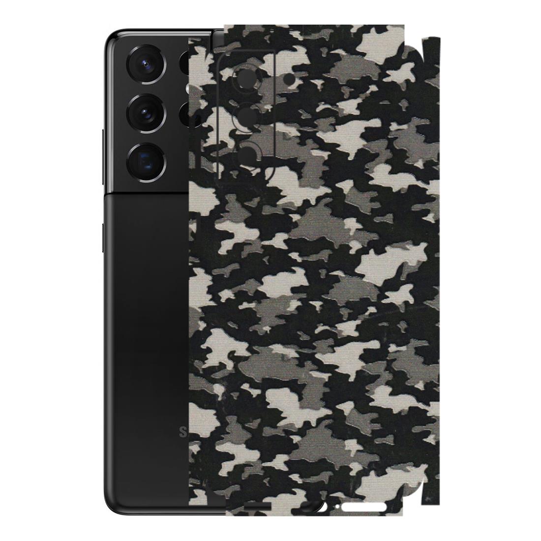 Samsung A/S Series Phone Skins (All Models) - Black/Grey Camoflaunge - 3D Embossed Finish (L-142) Samsung Galaxy S21 5G