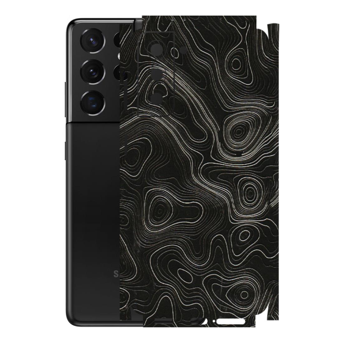Samsung A/S Series Phone Skins (All Models) - Black Swirl - 3D Embossed Finish (L-196) Samsung Galaxy S21 5G