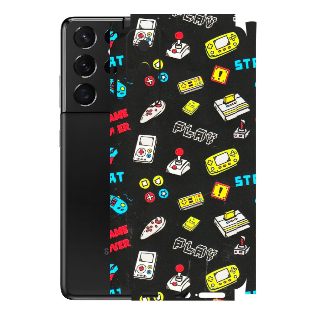 Samsung A/S Series Phone Skins (All Models) - Gaming Doodles - 3D Embossed Finish (L-224) Samsung Galaxy S21 5G