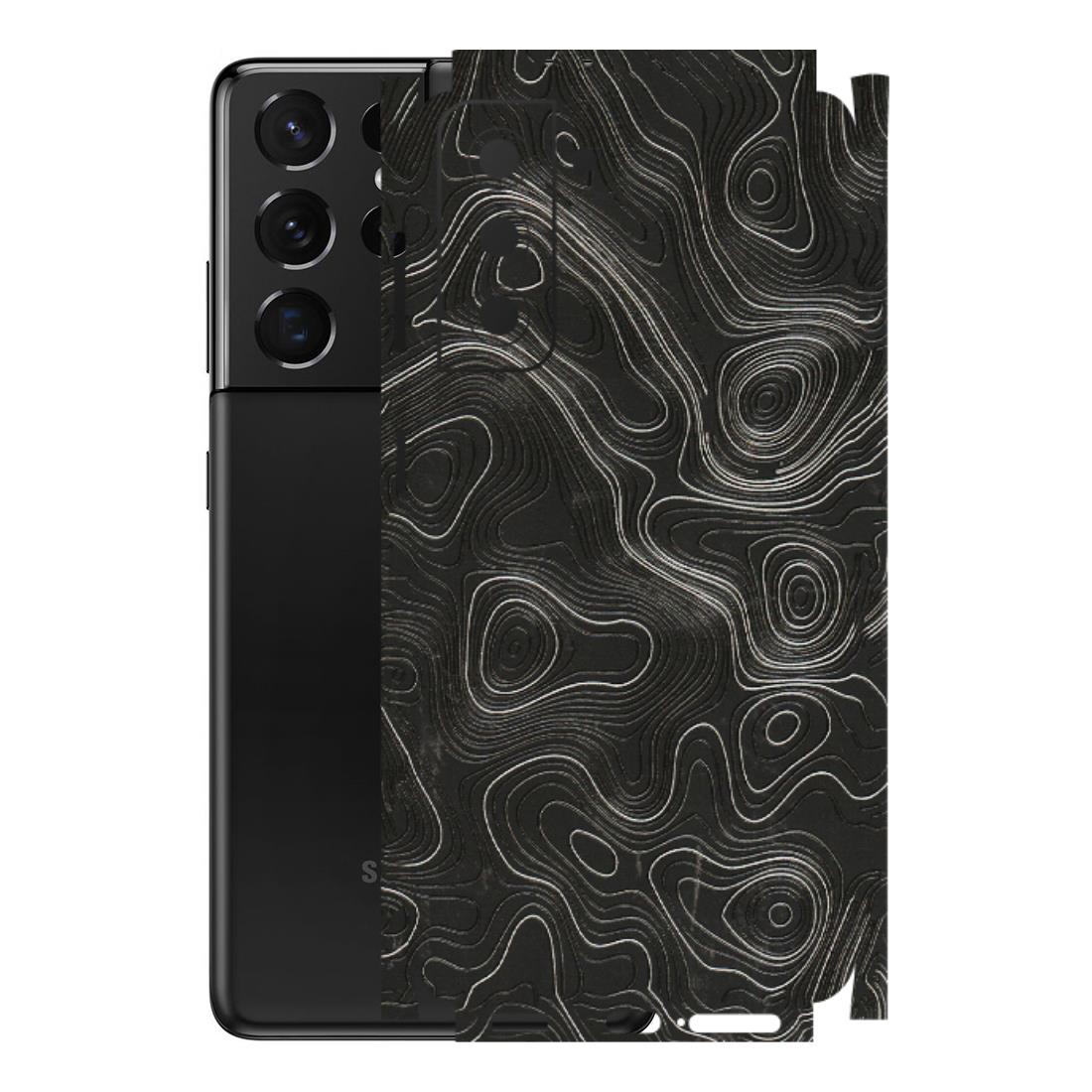 Samsung A/S Series Phone Skins (All Models) - Abstract White Line Map - 3D Embossed Finish (L-269) Samsung Galaxy S21 5G