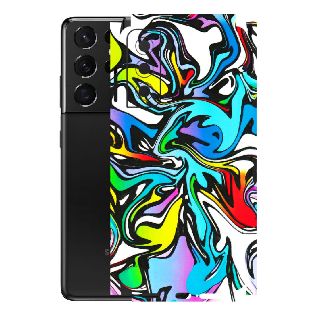 Samsung A/S Series Phone Skins (All Models) - Abstract Colour Paints - 3D Embossed Finish (L-271) Samsung Galaxy S21 5G