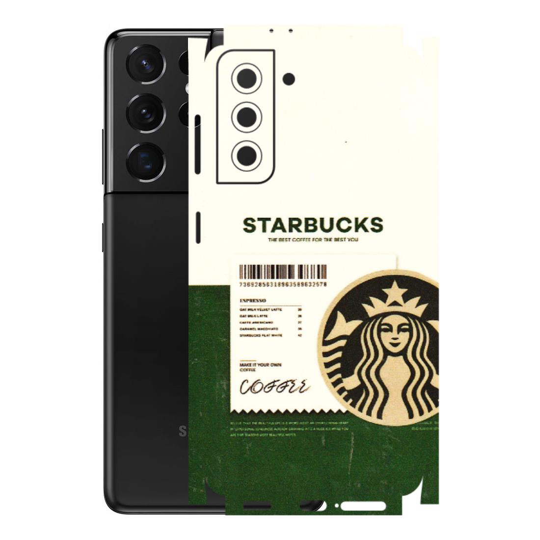 Samsung A/S Series Phone Skins (All Models) - Starbucks Barcode - 3D Embossed Finish (L-308) Samsung Galaxy S21 5G