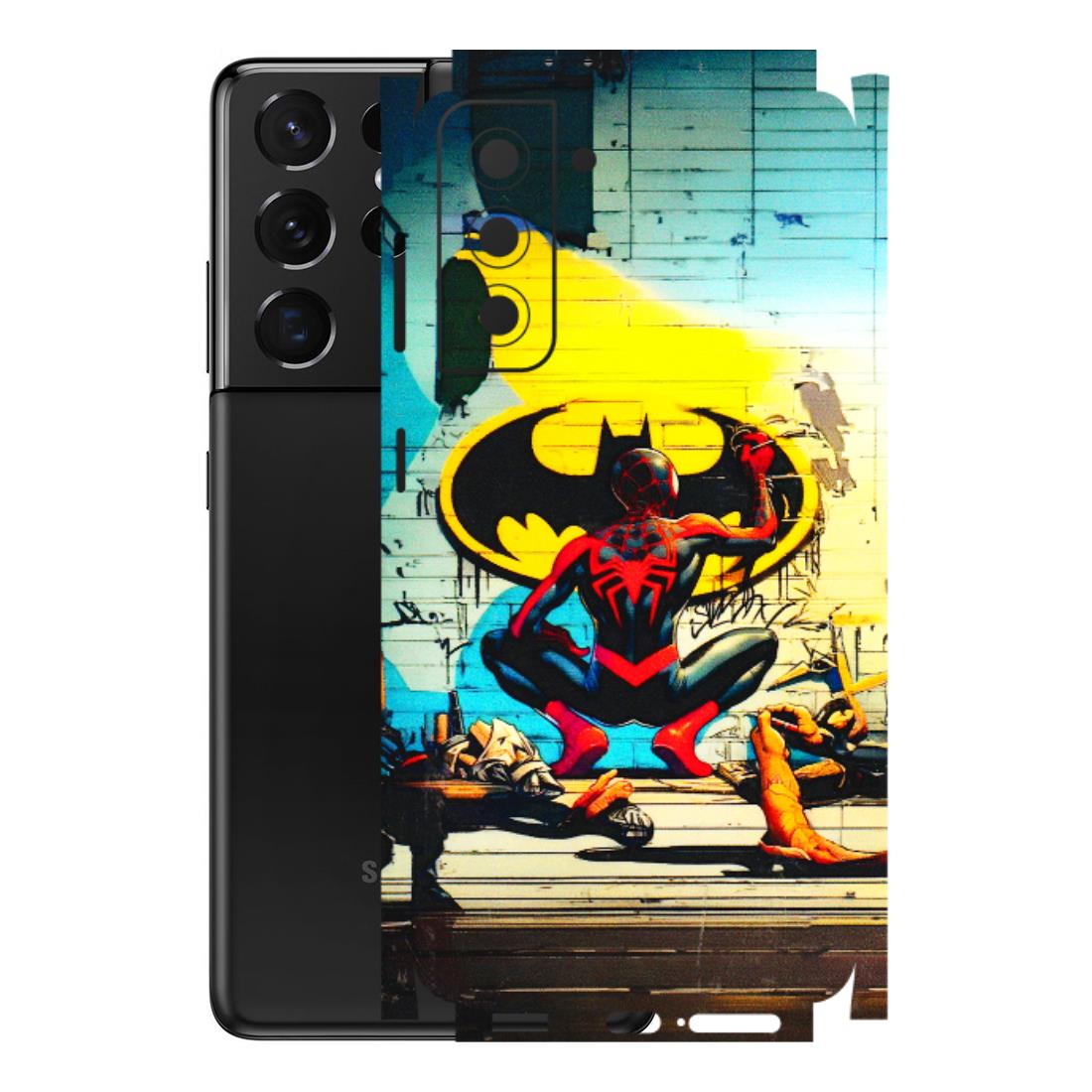 Samsung A/S Series Phone Skins (All Models) - New Spiderman Bat Logo - 3D Embossed Finish (L-309) Samsung Galaxy S21 5G