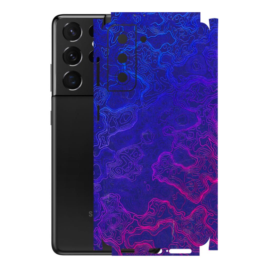 Samsung A/S Series Phone Skins (All Models) - Purple Ripples Swirl - 3D Embossed Finish (L-314) Samsung Galaxy S21 5G