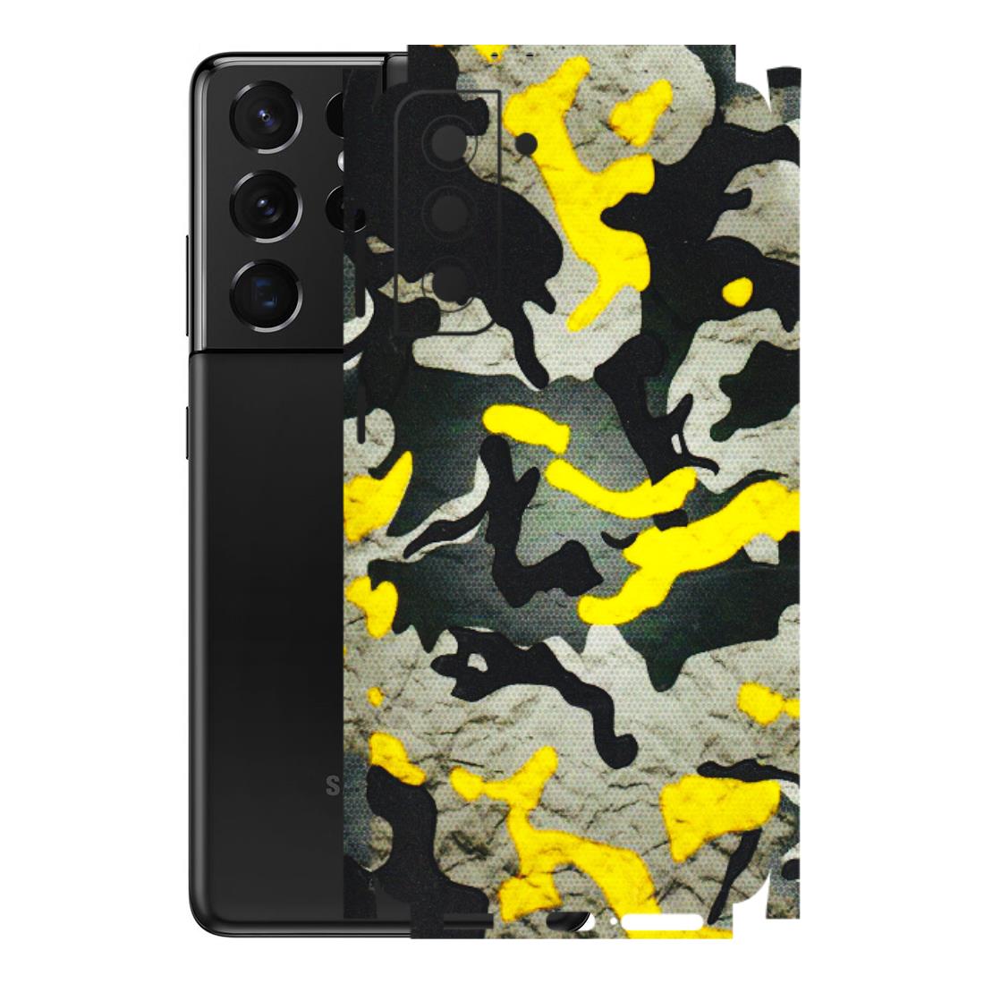 Samsung A/S Series Phone Skins (All Models) - Yellow Camouflage - 3D Embossed Finish (L-61) Samsung Galaxy S21 5G