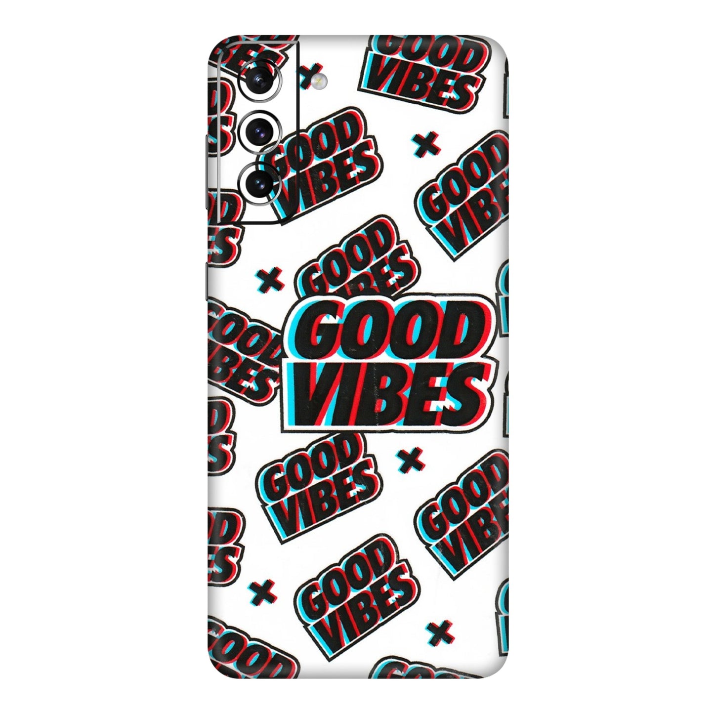 Samsung A/S Series Phone Skins (All Models) - Good Vibes - 3D Embossed Finish (L-282) Samsung Galaxy S21 5G