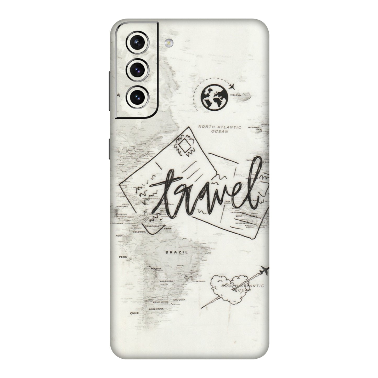Samsung A/S Series Phone Skins (All Models) - Travel Ticket - Transparent Finish (T-06) Samsung Galaxy S21 5G