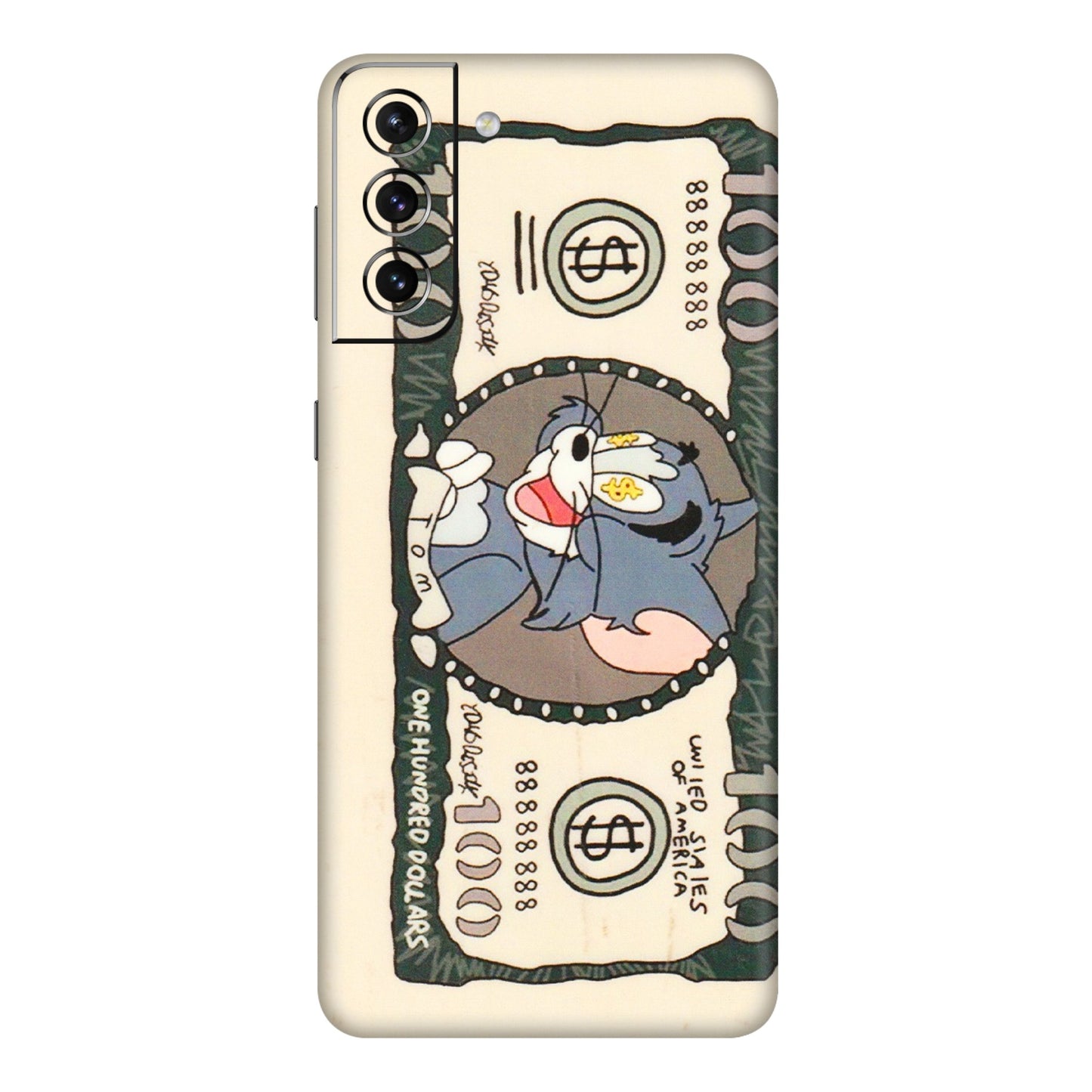Samsung A/S Series Phone Skins (All Models) - One Hundred Dollar Tom - Transparent Finish (T-16) Samsung Galaxy S21 5G