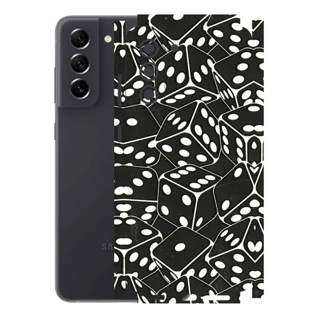 Samsung A/S Series Phone Skins (All Models) - Big Black Dices - 3D Embossed Finish (L-106) Samsung Galaxy S21 FE 5G